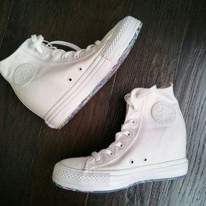 Converse White Chuck Taylor Hidden Wedge Sneakers